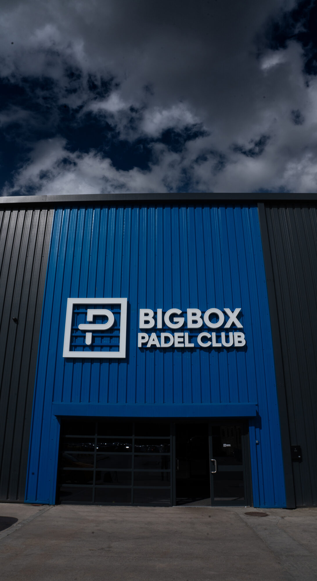 BigBox Padel Club signage, a Baseline padel marketing project